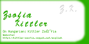 zsofia kittler business card